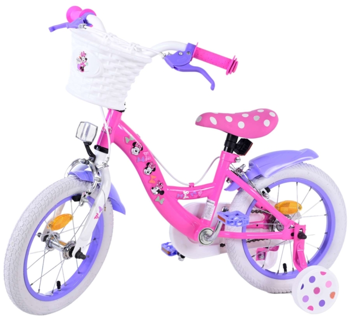 Disney Minnie Kinderfiets - Meisjes - 14 inch - Roze - Twee handremmen - Afbeelding 9