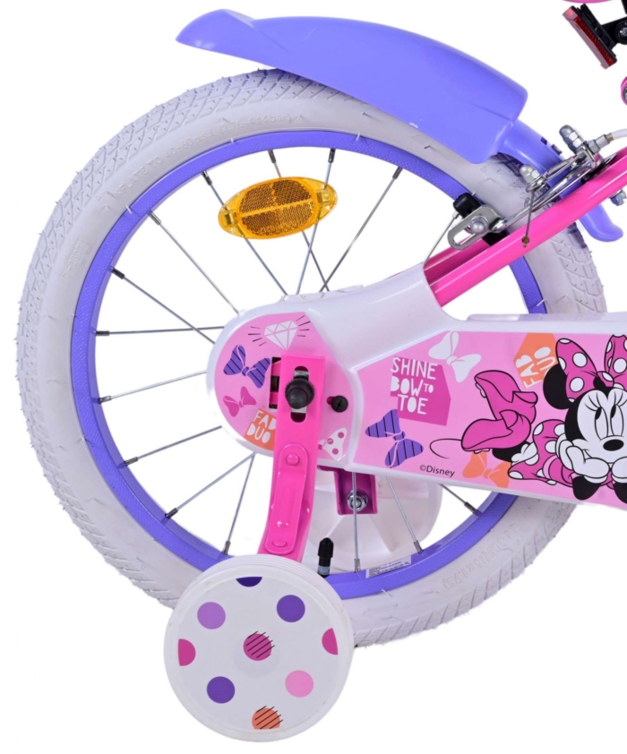 Disney Minnie Kinderfiets - Meisjes - 16 inch - Roze - Twee handremmen - Afbeelding 3