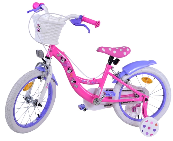 Disney Minnie Kinderfiets - Meisjes - 16 inch - Roze - Twee handremmen - Afbeelding 9