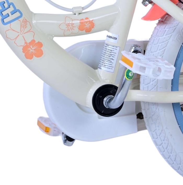 Disney Stitch Kinderfiets - Meisjes - 14 inch - Crème Koraal Blauw - Twee handremmen - Afbeelding 9