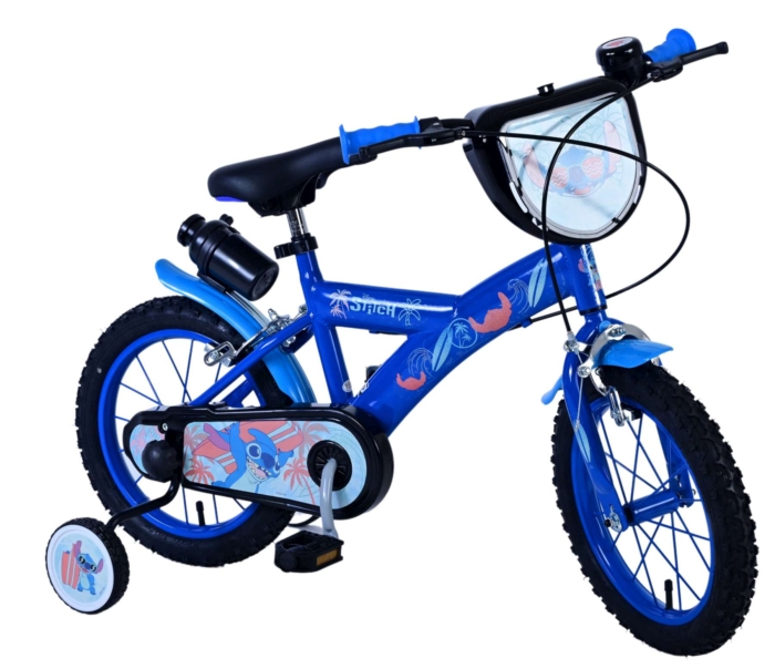 Disney Stitch Kinderfiets - Jongens - 14 inch - Blauw - Twee handremmen - Afbeelding 2