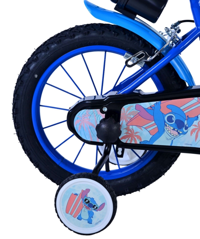 Disney Stitch Kinderfiets - Jongens - 14 inch - Blauw - Twee handremmen - Afbeelding 3