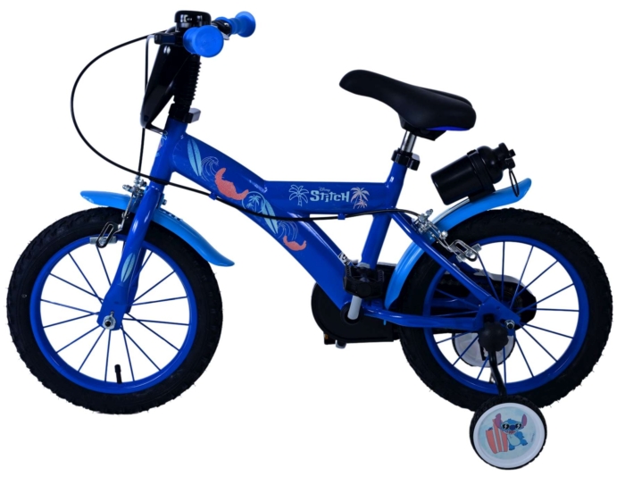 Disney Stitch Kinderfiets - Jongens - 14 inch - Blauw - Twee handremmen - Afbeelding 8