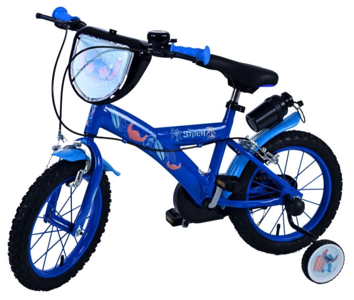 Disney Stitch Kinderfiets - Jongens - 14 inch - Blauw - Twee handremmen - Afbeelding 10