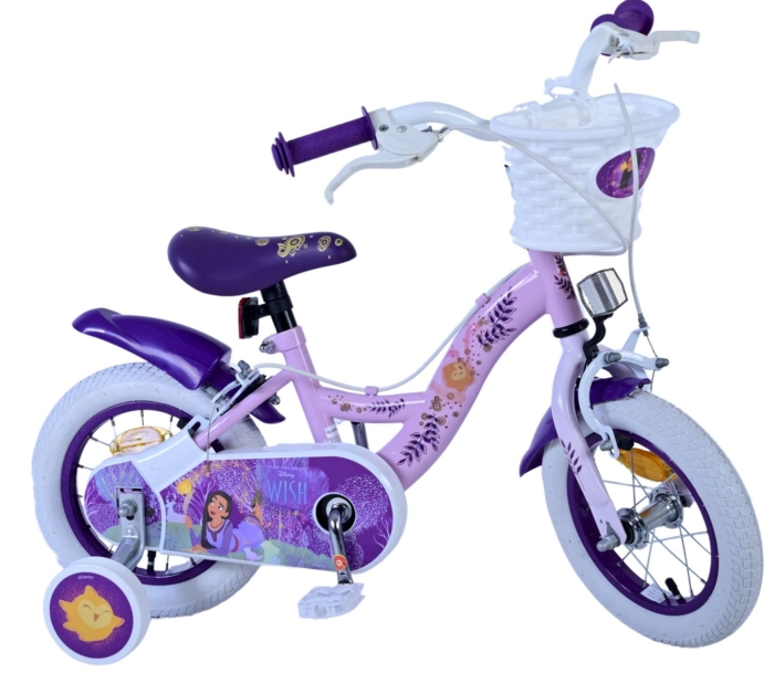 Disney Wish Kinderfiets - Meisjes - 12 inch - Paars - Twee Handremmen - Afbeelding 10