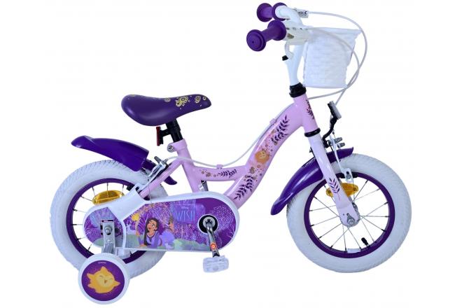 Disney Wish Kinderfiets - Meisjes - 12 inch - Paars - Twee Handremmen