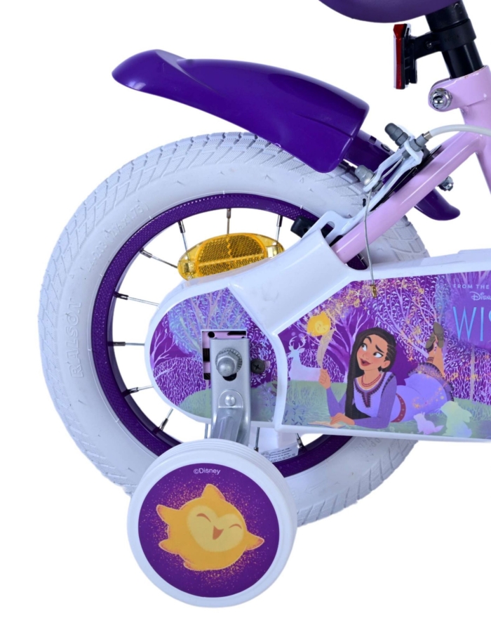 Disney Wish Kinderfiets - Meisjes - 12 inch - Paars - Twee Handremmen - Afbeelding 2