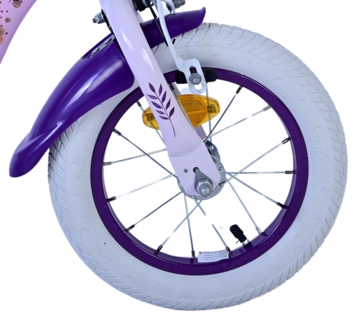 Disney Wish Kinderfiets - Meisjes - 12 inch - Paars - Twee Handremmen - Afbeelding 3