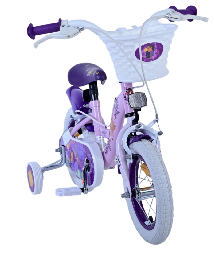 Disney Wish Kinderfiets - Meisjes - 12 inch - Paars - Twee Handremmen - Afbeelding 5