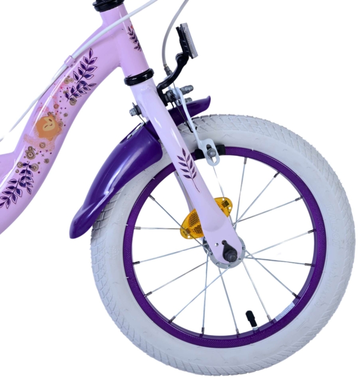 Disney Wish Kinderfiets - Meisjes - 14 inch - Paars - Twee handremmen - Afbeelding 4