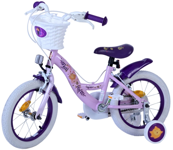 Disney Wish Kinderfiets - Meisjes - 14 inch - Paars - Twee handremmen - Afbeelding 9