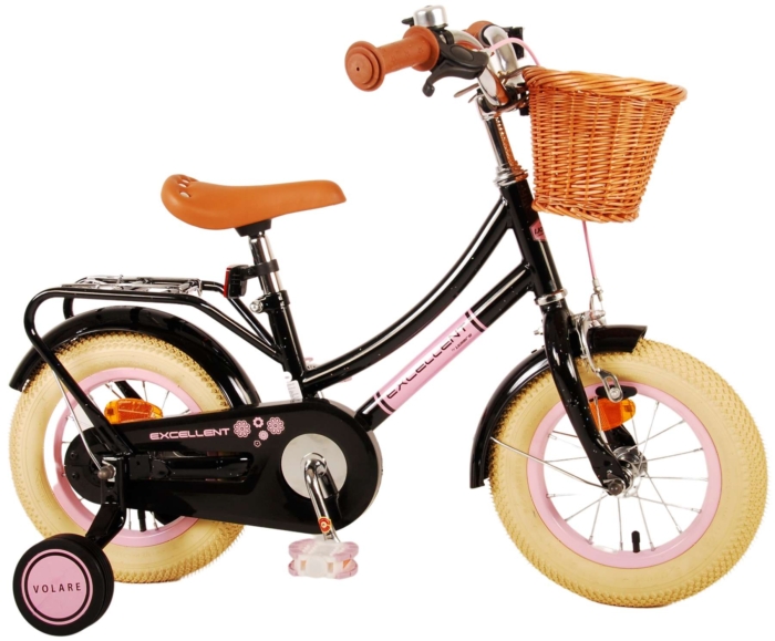 Volare Excellent Kinderfiets - Meisjes - 12 inch - Zwart - Afbeelding 2