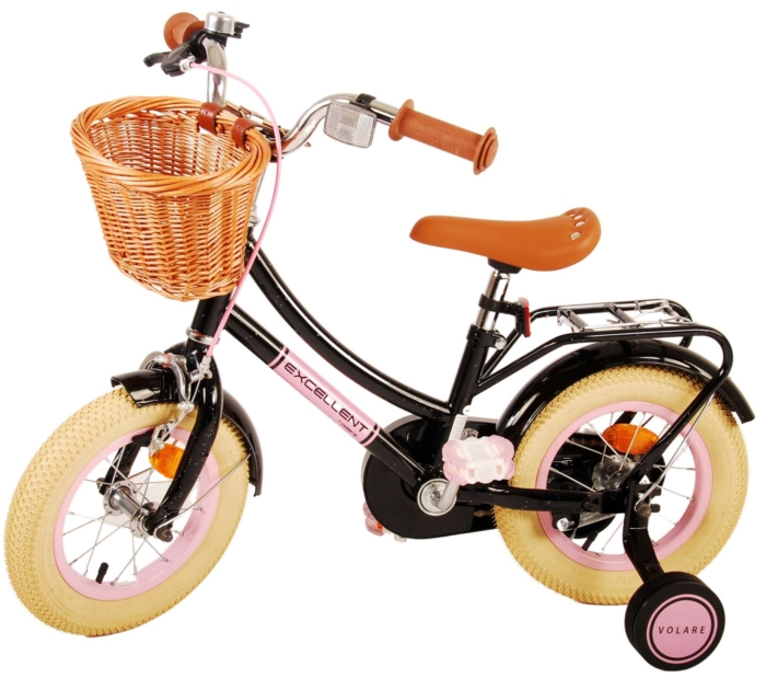 Volare Excellent Kinderfiets - Meisjes - 12 inch - Zwart - Afbeelding 14