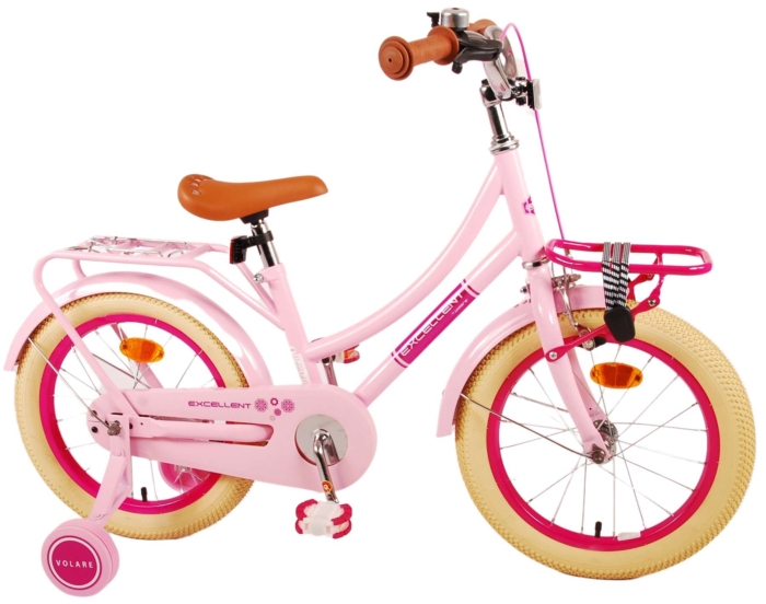 Volare Excellent Kinderfiets - Meisjes - 16 inch - Roze - 95% afgemonteerd - Afbeelding 2