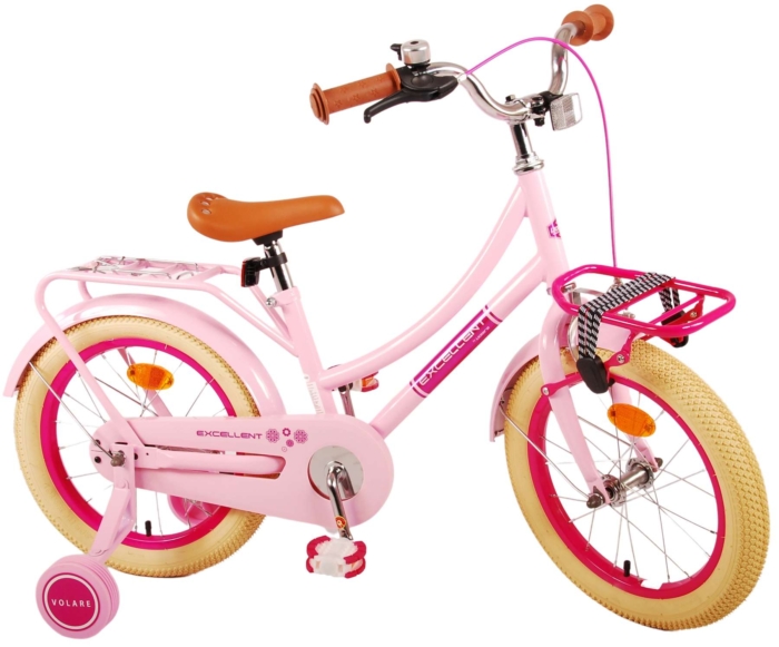 Volare Excellent Kinderfiets - Meisjes - 16 inch - Roze - 95% afgemonteerd - Afbeelding 3