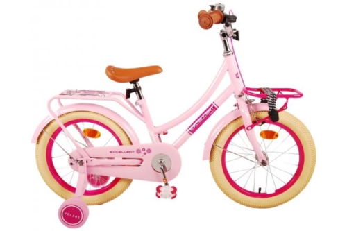 Volare Excellent Kinderfiets - Meisjes - 16 inch - Roze - 95% afgemonteerd