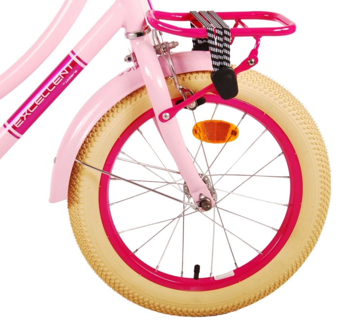 Volare Excellent Kinderfiets - Meisjes - 16 inch - Roze - 95% afgemonteerd - Afbeelding 6