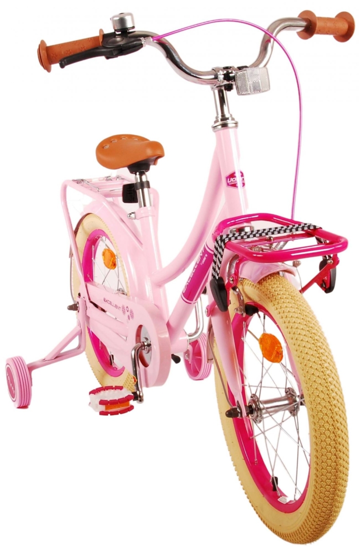 Volare Excellent Kinderfiets - Meisjes - 16 inch - Roze - 95% afgemonteerd - Afbeelding 11