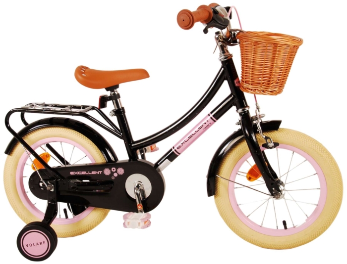 Volare Excellent Kinderfiets - Meisjes - 14 inch - Zwart - Afbeelding 2