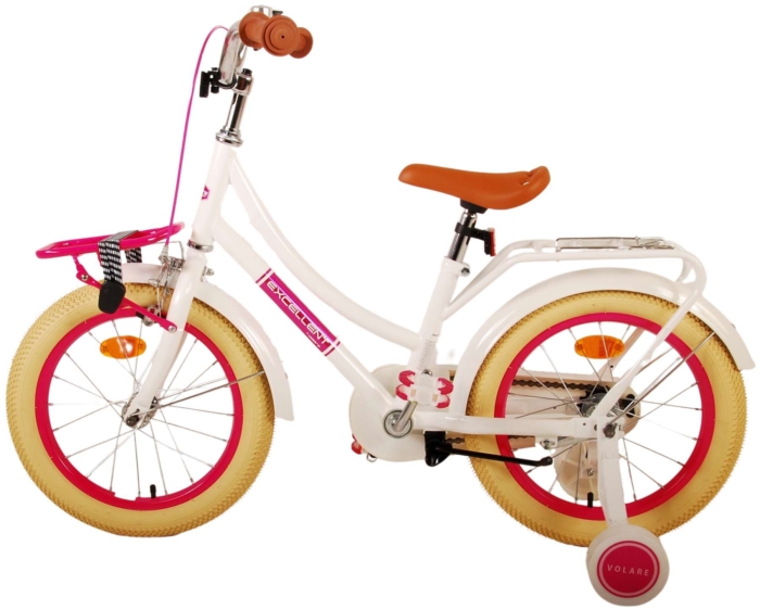 Volare Excellent Kinderfiets - Meisjes - 16 inch - Wit- 95% afgemonteerd - Afbeelding 13