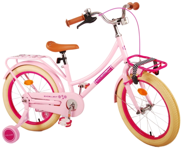 Volare Excellent Kinderfiets - Meisjes -18 inch - Roze - 95% afgemonteerd - Afbeelding 3