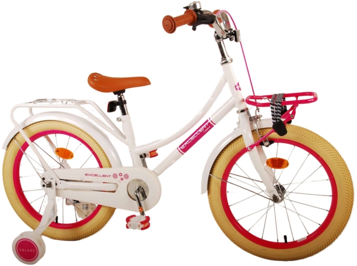 Volare Excellent Kinderfiets - Meisjes - 18 inch - Wit - 95% afgemonteerd - Afbeelding 2