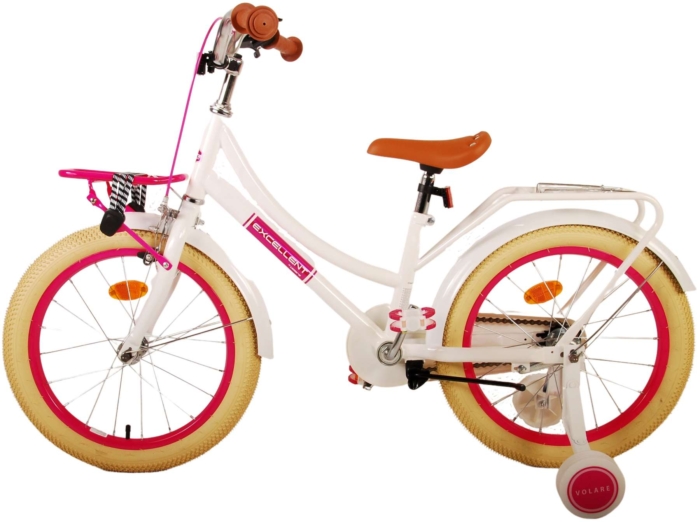 Volare Excellent Kinderfiets - Meisjes - 18 inch - Wit - 95% afgemonteerd - Afbeelding 13