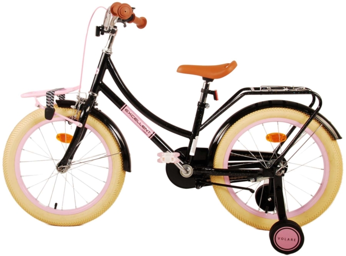 Volare Excellent Kinderfiets - Meisjes - 18 inch - Zwart - 95% afgemonteerd - Afbeelding 13