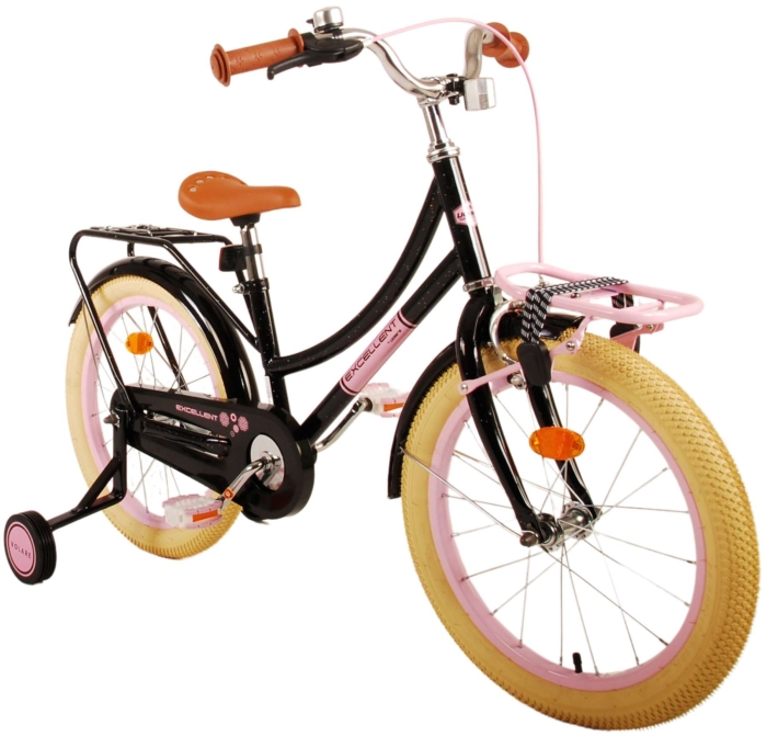 Volare Excellent Kinderfiets - Meisjes - 18 inch - Zwart - 95% afgemonteerd - Afbeelding 10