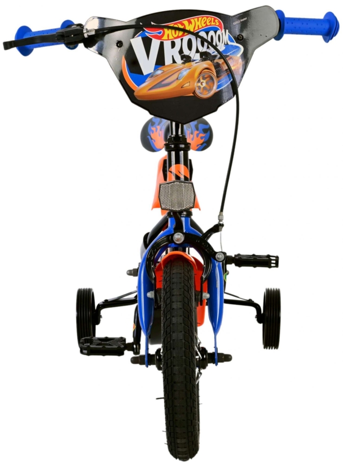 Hot Wheels Kinderfiets - Jongens - 12 inch - Zwart Oranje Blauw - Afbeelding 7