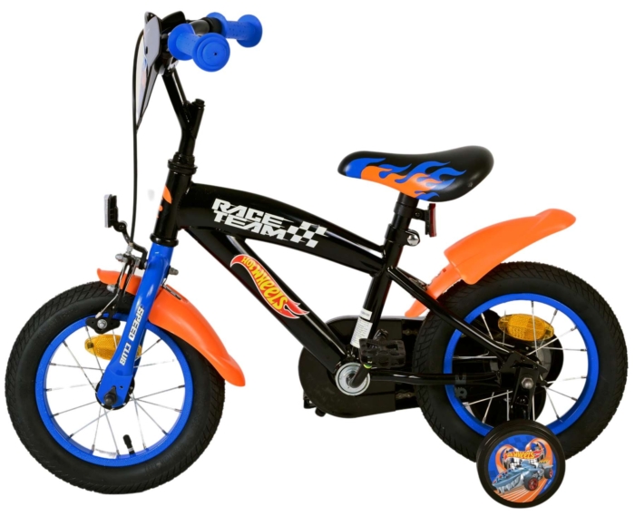 Hot Wheels Kinderfiets - Jongens - 12 inch - Zwart Oranje Blauw - Afbeelding 8