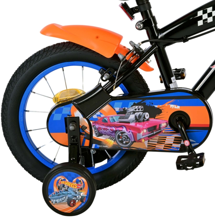 Hot Wheels Kinderfiets - Jongens - 14 inch - Zwart - Twee handremmen - Afbeelding 3