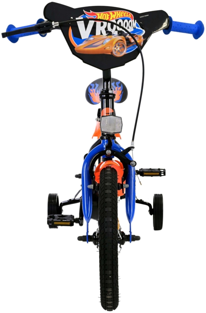 Hot Wheels Kinderfiets - Jongens - 14 inch - Zwart Oranje Blauw - Afbeelding 7