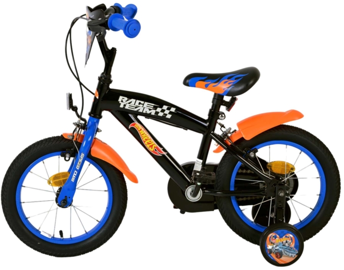 Hot Wheels Kinderfiets - Jongens - 14 inch - Zwart - Twee handremmen - Afbeelding 8