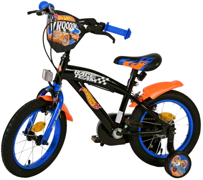 Hot Wheels Kinderfiets - Jongens - 14 inch - Zwart - Twee handremmen - Afbeelding 9