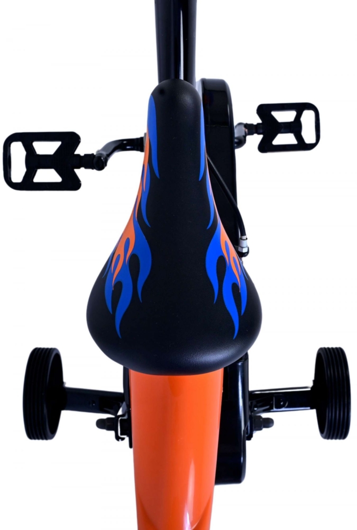 Hot Wheels Kinderfiets - Jongens - 16 inch - Zwart Oranje Blauw - Twee handremmen - Afbeelding 5