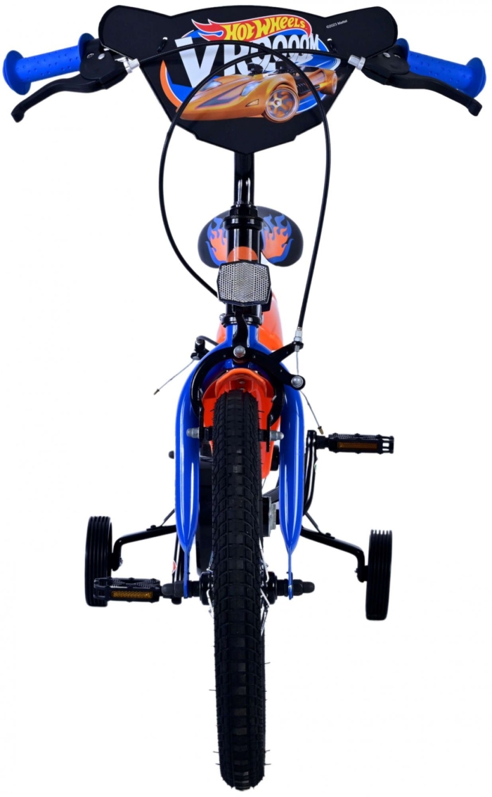 Hot Wheels Kinderfiets - Jongens - 16 inch - Zwart Oranje Blauw - Twee handremmen - Afbeelding 7