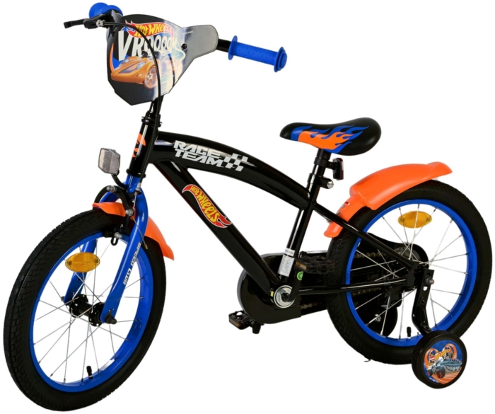 Hot Wheels Kinderfiets - Jongens - 16 inch - Zwart Oranje Blauw - Afbeelding 9