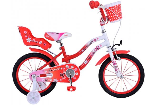 Volare Lovely Kinderfiets - Meisjes - 16 inch - Rood Wit