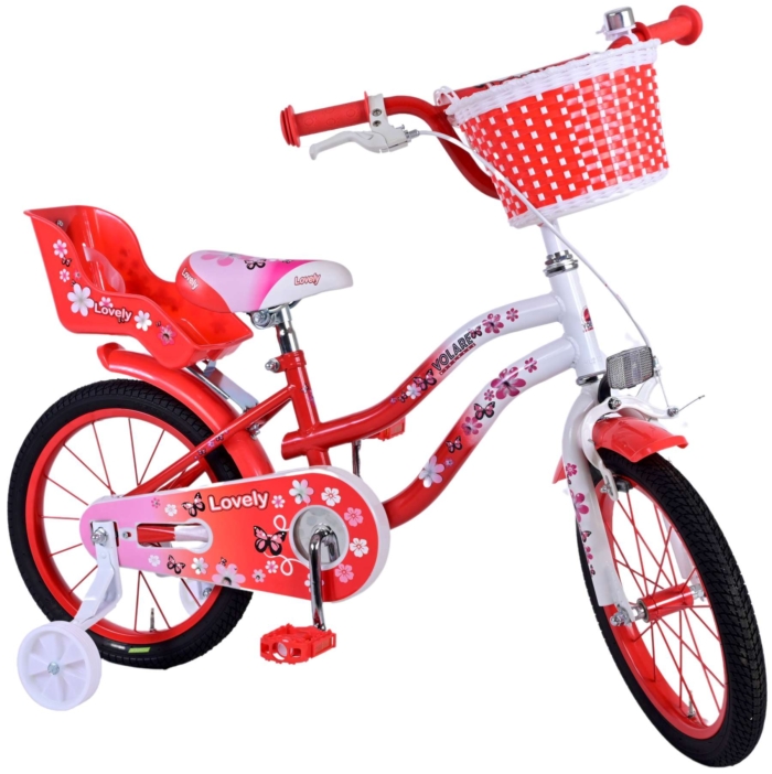 Volare Lovely Kinderfiets - Meisjes - 16 inch - Rood Wit - Afbeelding 6