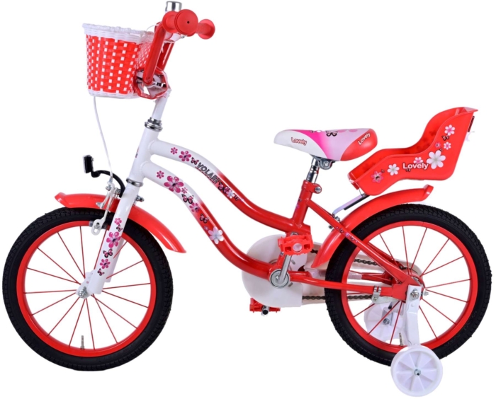 Volare Lovely Kinderfiets - Meisjes - 16 inch - Rood Wit - Afbeelding 8