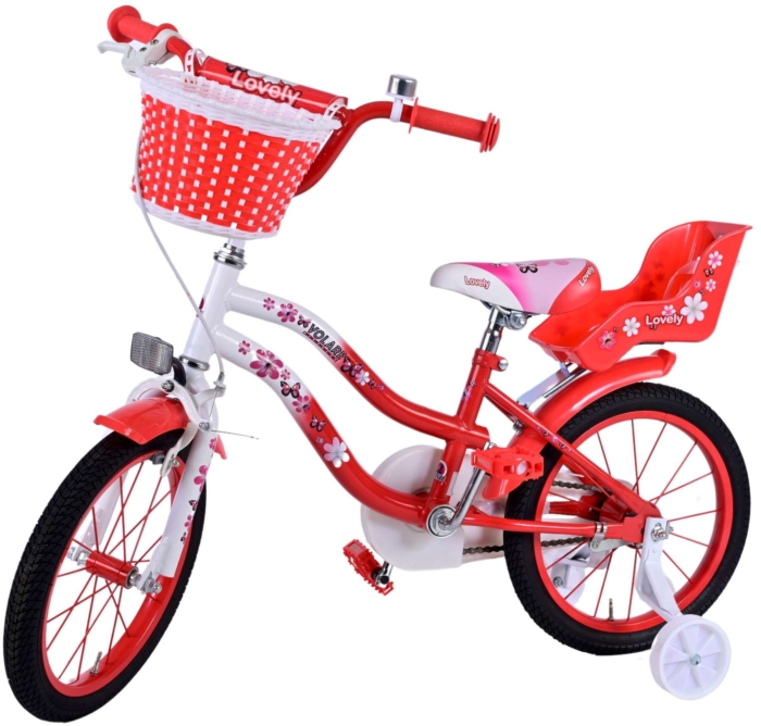 Volare Lovely Kinderfiets - Meisjes - 16 inch - Rood Wit - Afbeelding 9