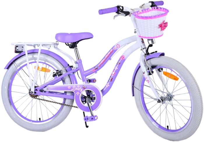 Volare Lovely Kinderfiets - Meisjes - 20 inch - Paars - Twee handremmen - Afbeelding 3