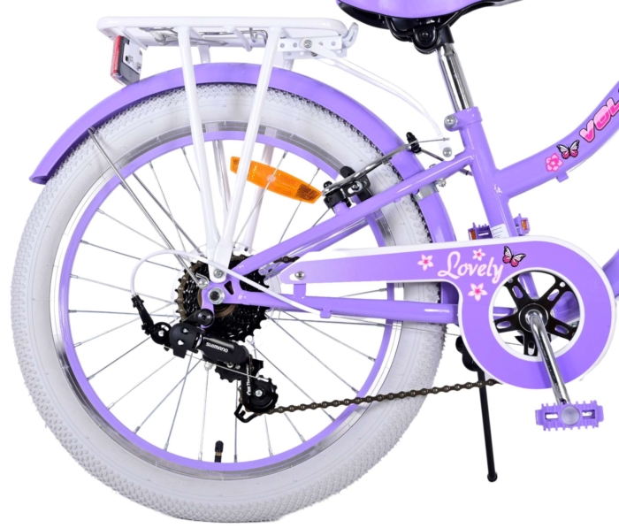 Volare Lovely Kinderfiets - Meisjes - 20 inch - Paars - 7 versnellingen - Afbeelding 3