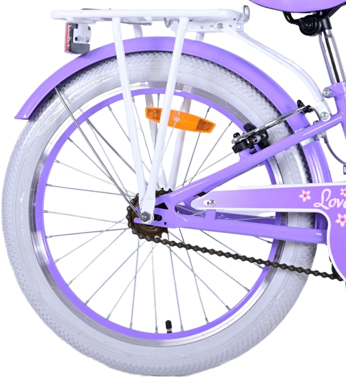 Volare Lovely Kinderfiets - Meisjes - 20 inch - Paars - Twee handremmen - Afbeelding 4