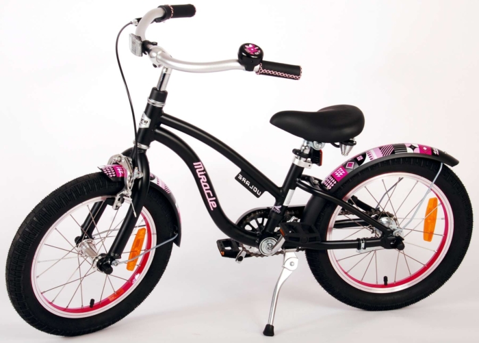 Volare Miracle Cruiser Kinderfiets - Meisjes- 16 inch - Mat Zwart - Prime Collection - Afbeelding 14