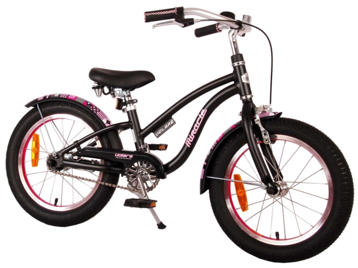 Volare Miracle Cruiser Kinderfiets - Meisjes- 16 inch - Mat Zwart - Prime Collection - Afbeelding 2