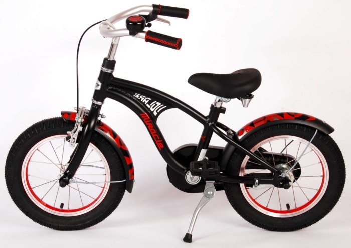 Volare Miracle Cruiser Kinderfiets - Jongens - 14 inch - Mat Zwart - Prime Collection - Afbeelding 13