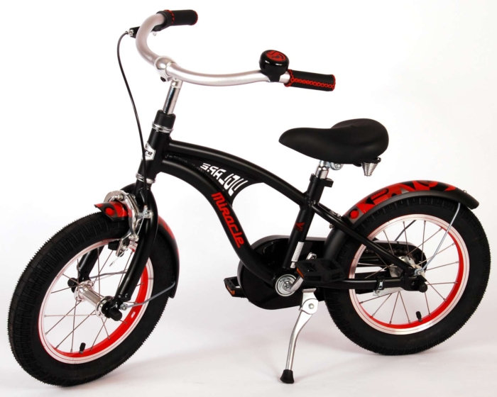 Volare Miracle Cruiser Kinderfiets - Jongens - 14 inch - Mat Zwart - Prime Collection - Afbeelding 14