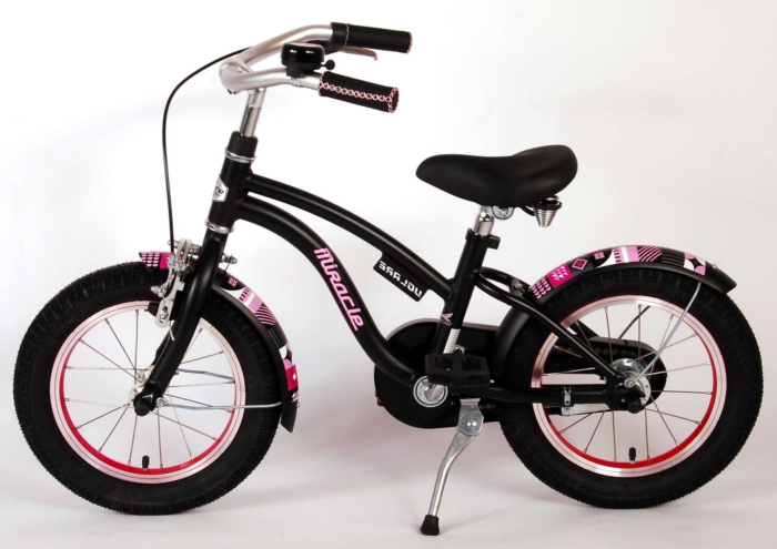 Volare Miracle Kinderfiets - Meisjes - 14 inch - Mat Zwart - Prime Collection - Afbeelding 13